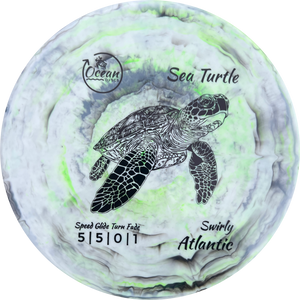 Ocean Discs Swirly Atlantic Sea Turtle