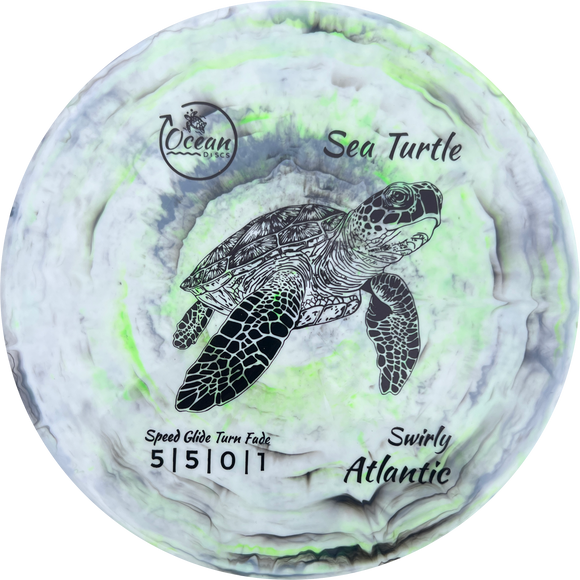 Ocean Discs Swirly Atlantic Sea Turtle