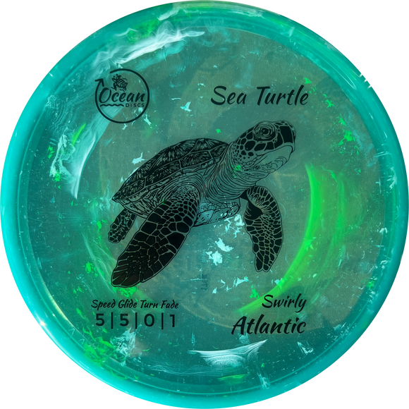 Ocean Discs Swirly Atlantic Sea Turtle